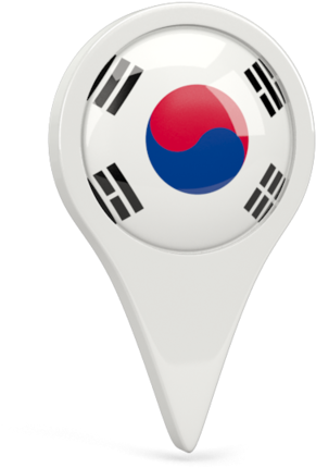 South Korea Location Pin