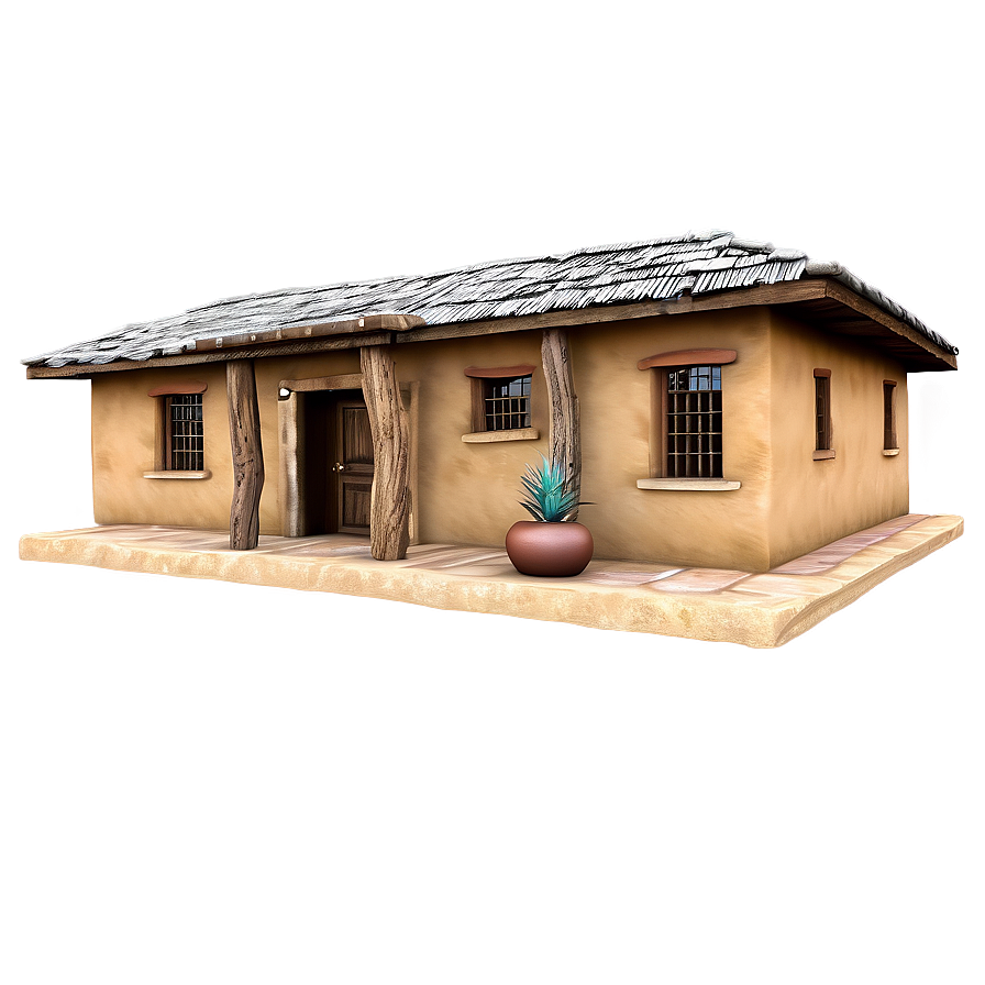 Southwestern Adobe House Png Dfk