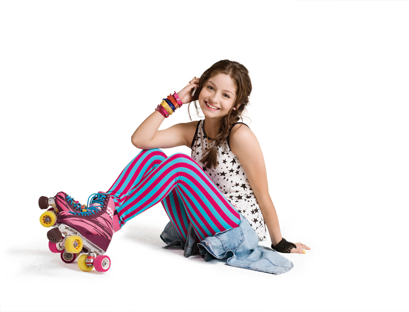 Soy Luna Smiling With Roller Skates