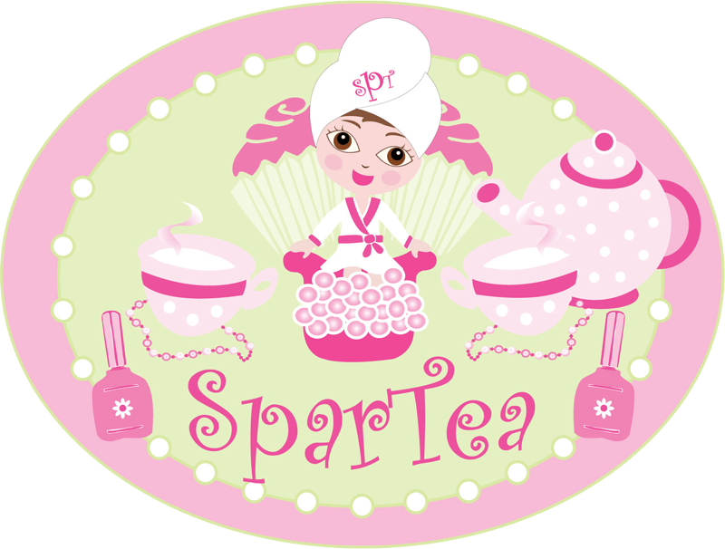 Spa Tea_ Cartoon_ Logo