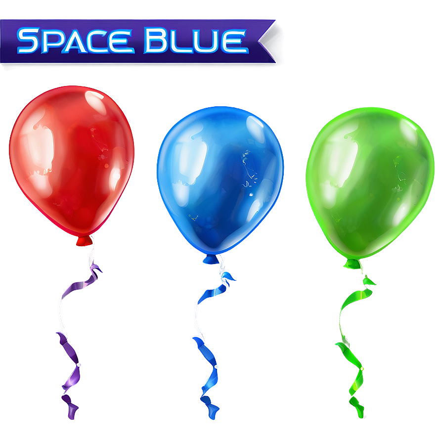 Space Blue Balloons Png Oby11