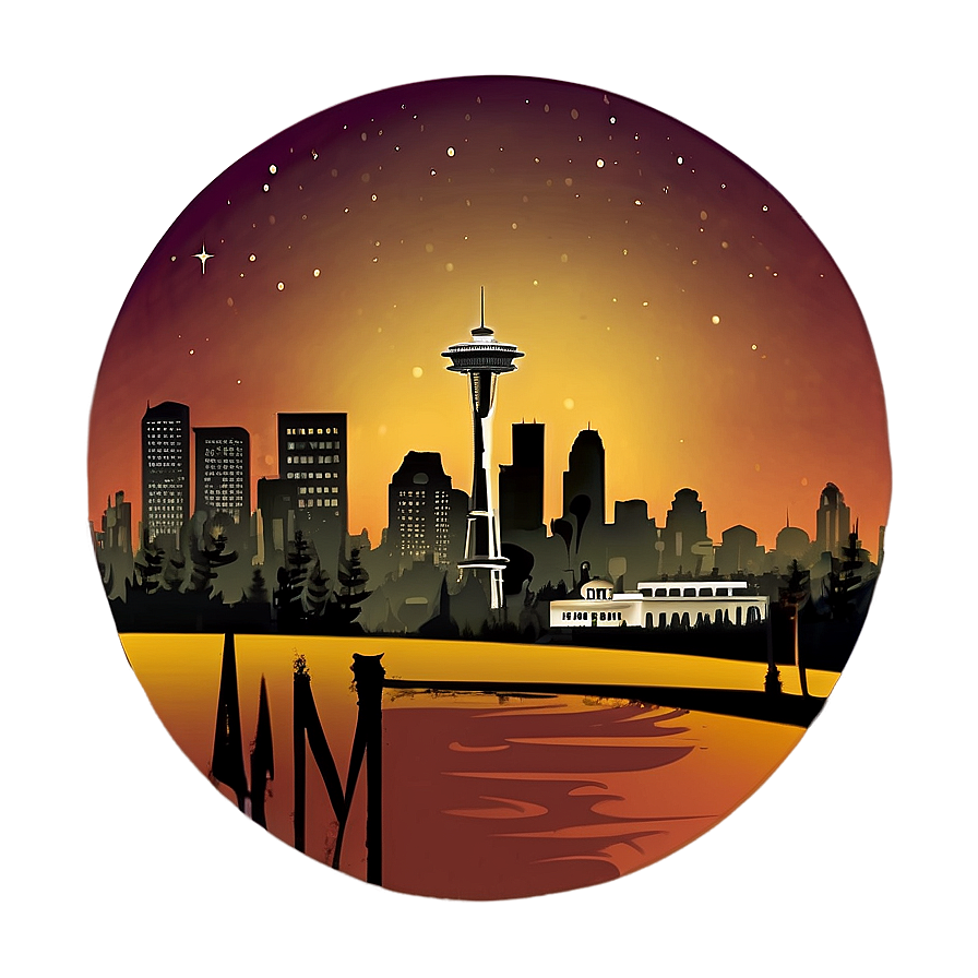 Space Needle Illustration Png Hjb