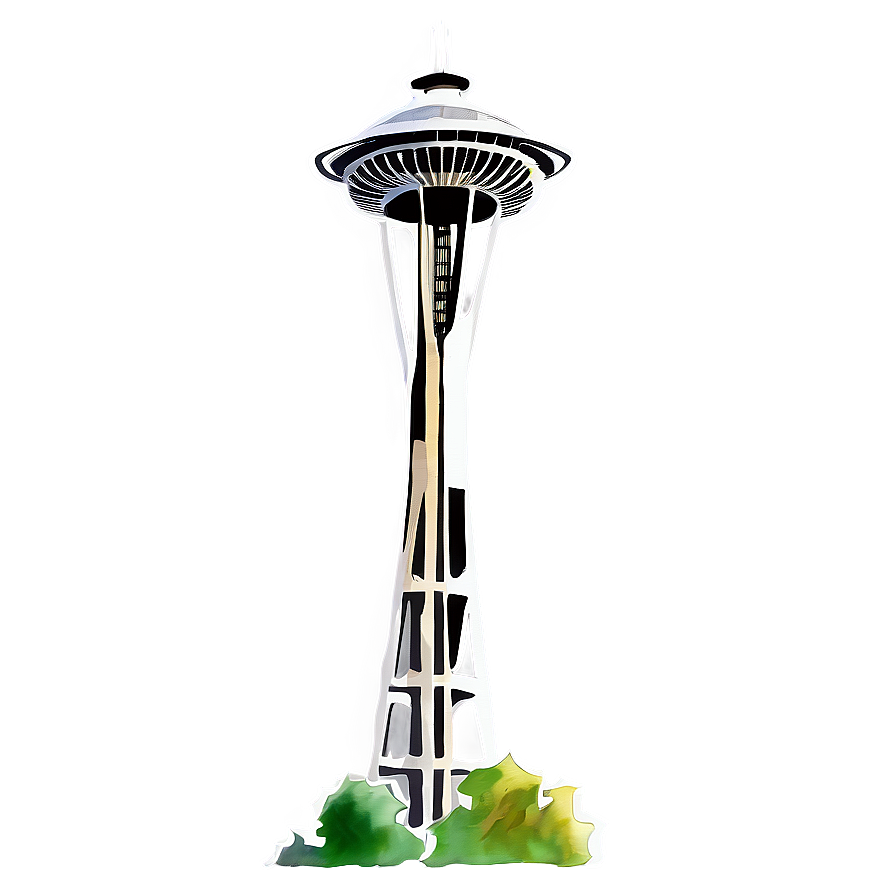 Space Needle Watercolor Png Ykl