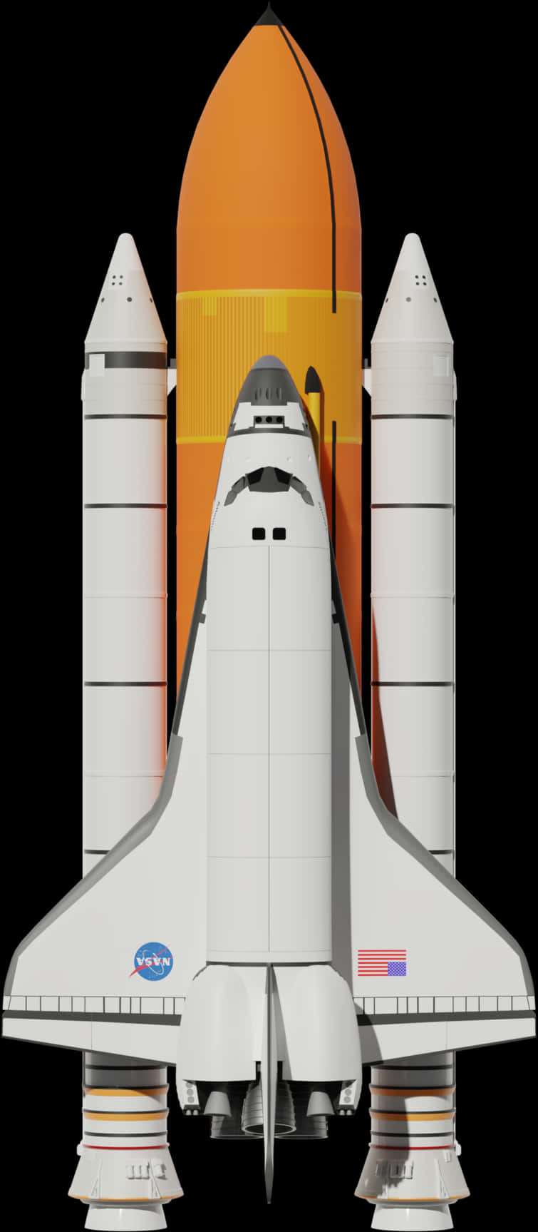 Space_ Shuttle_ Front_ View