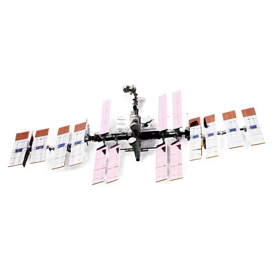 Space Station With Moon Background Png Hsu