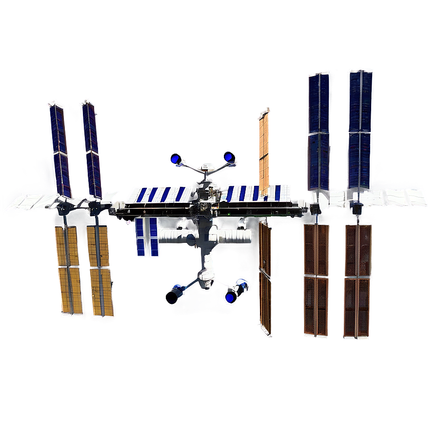 Space Station With Satellites Png Xfh