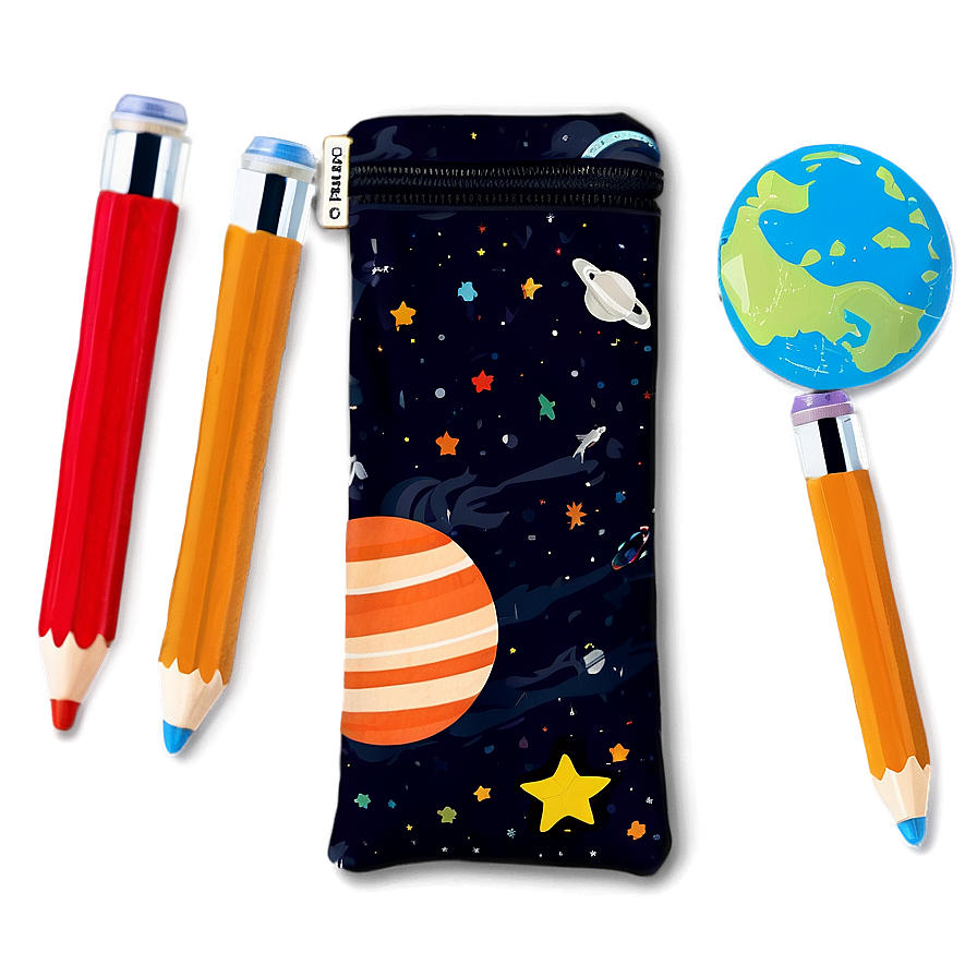 Space Theme Pencil Case Png Etc