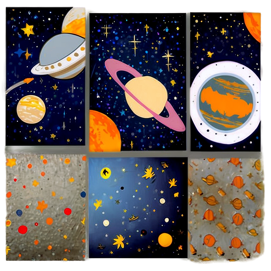 Space Themed Wall Art Png 20