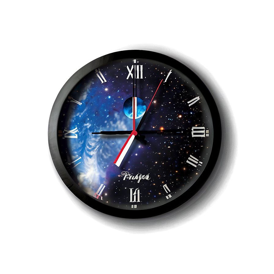 Space Themed Wall Clock Png Rpk