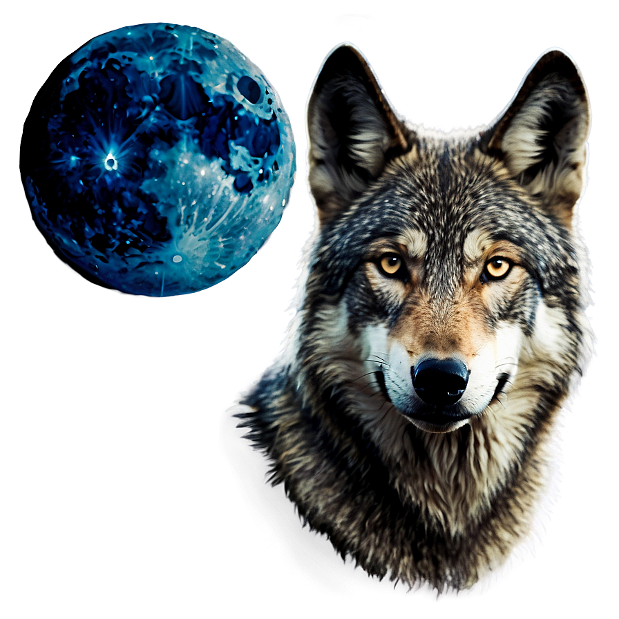 Space Themed Wolf Face Png Eud17