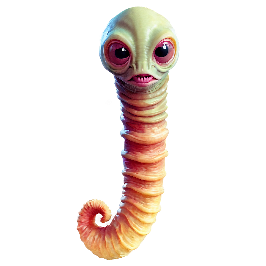 Space Worm Alien Png Vbu16