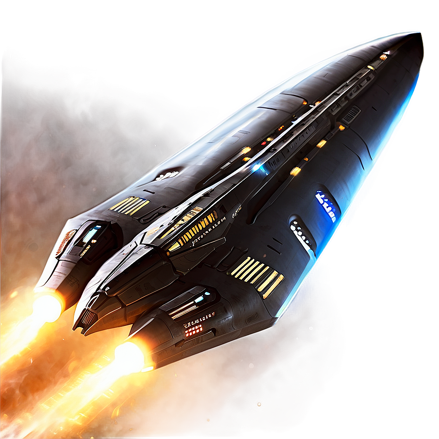 Spaceship In Battle Png 05212024