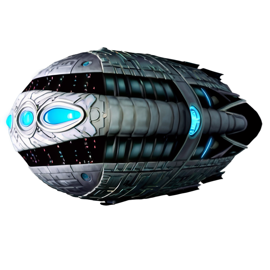 Spaceship In Warp Drive Png Vwx