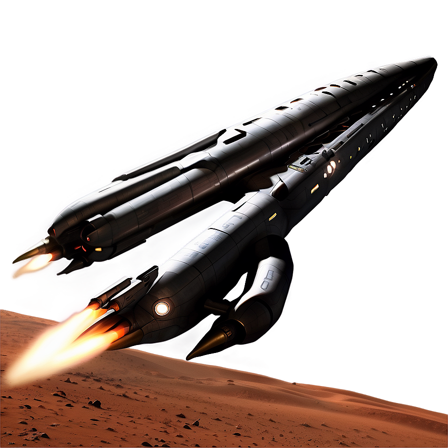 Spaceship On Mars Png Wrk