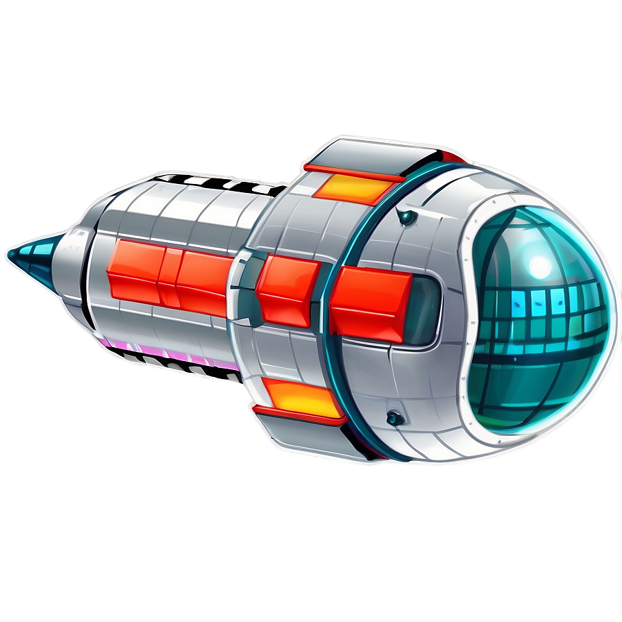 Spaceship With Cargo Module Png Bum80