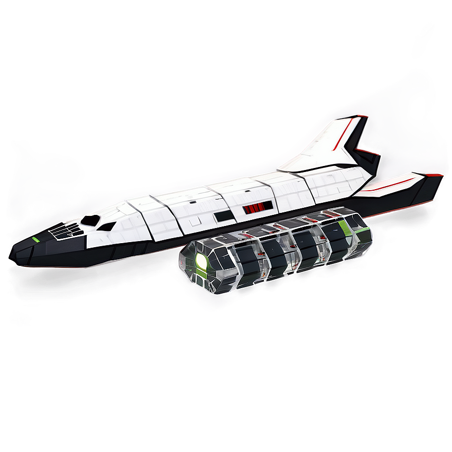 Spaceship With Cargo Module Png Eih