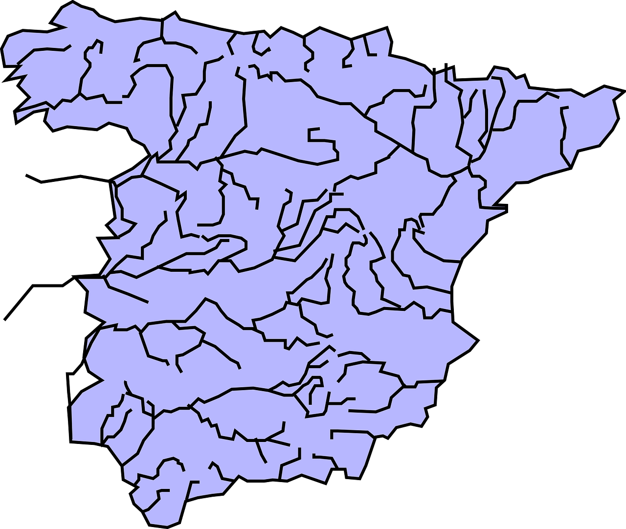 Spain Administrative Divisions Map