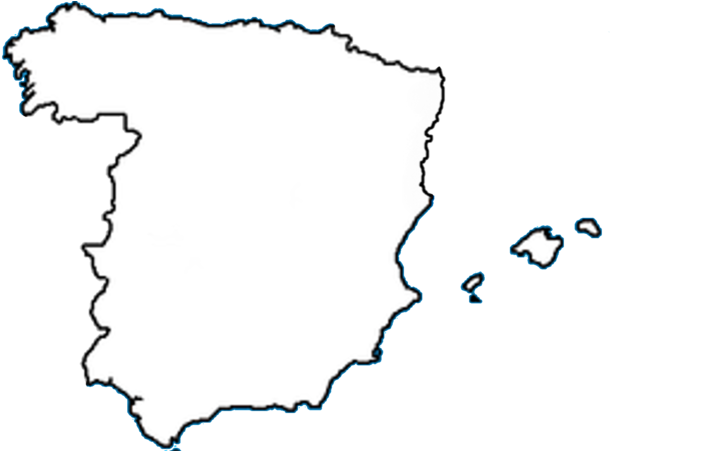 Spain Outline Map