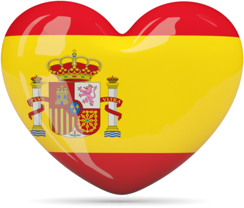 Spanish Heart Flag Emblem