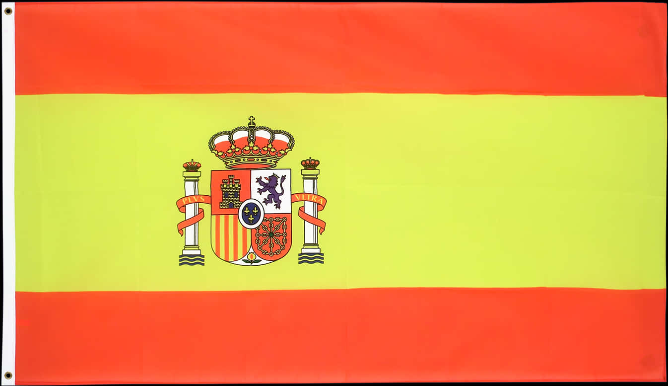 Spanish National Flagwith Coatof Arms