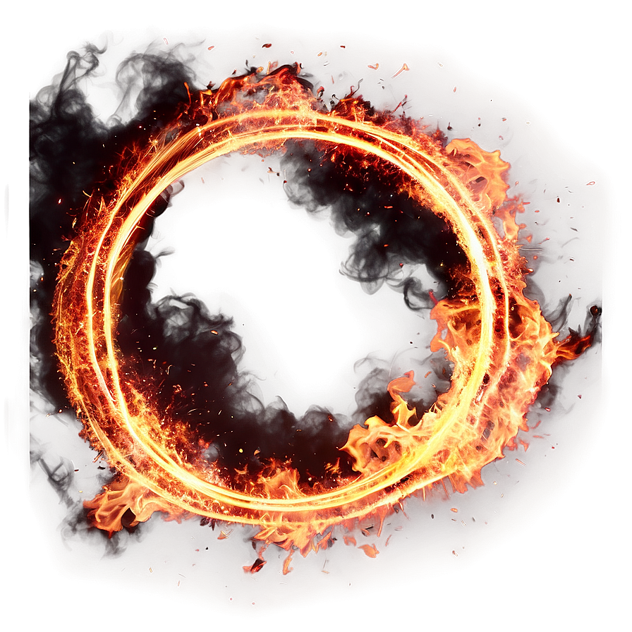 Sparking Fire Circle Png 24