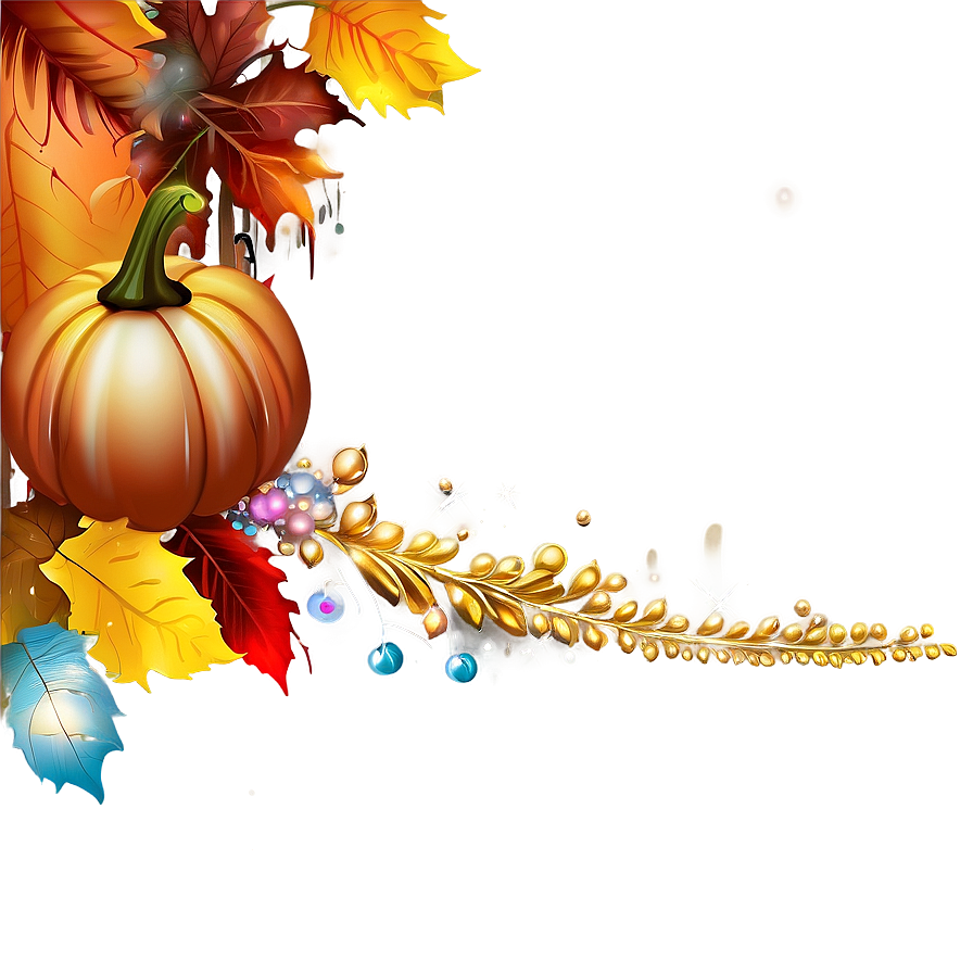 Sparkle And Shine Thanksgiving Border Png 06202024