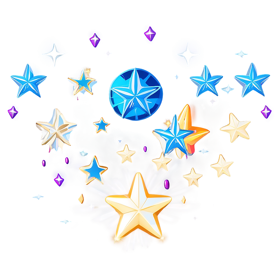 Sparkle Star Scatter Png 25