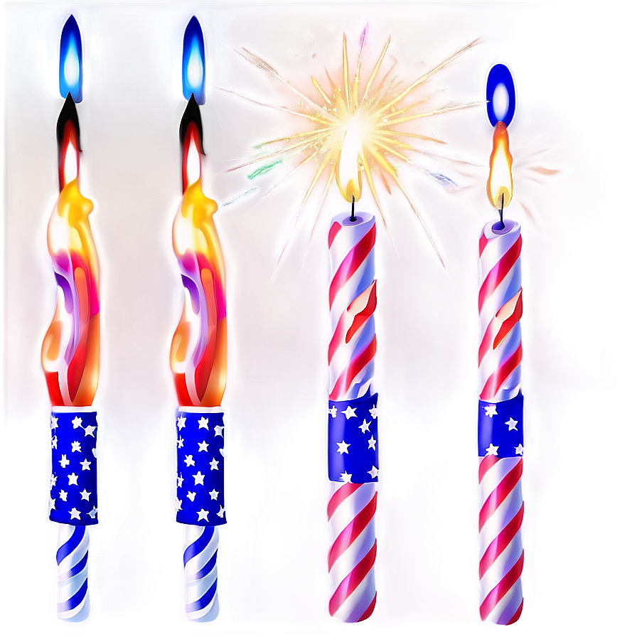 Sparklers Candle Light Png 06242024