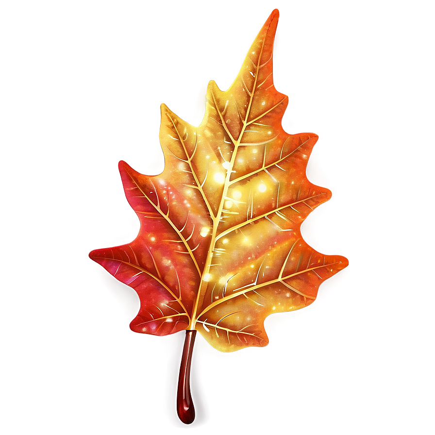 Sparkling Autumn Leaf Png 33