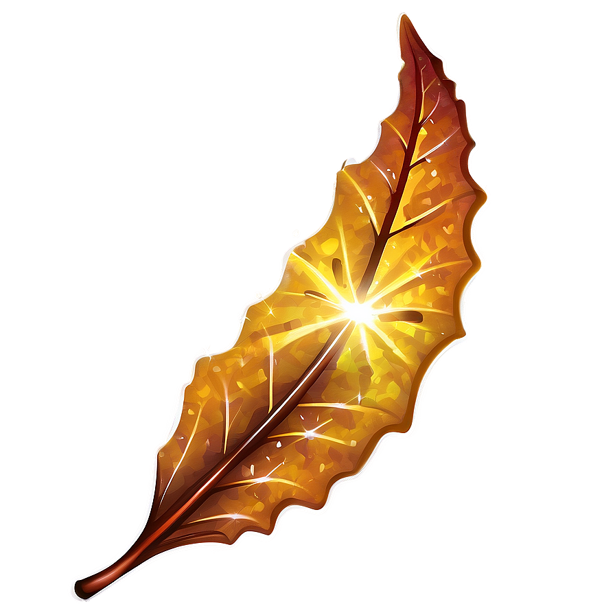 Sparkling Autumn Leaf Png Dhd48