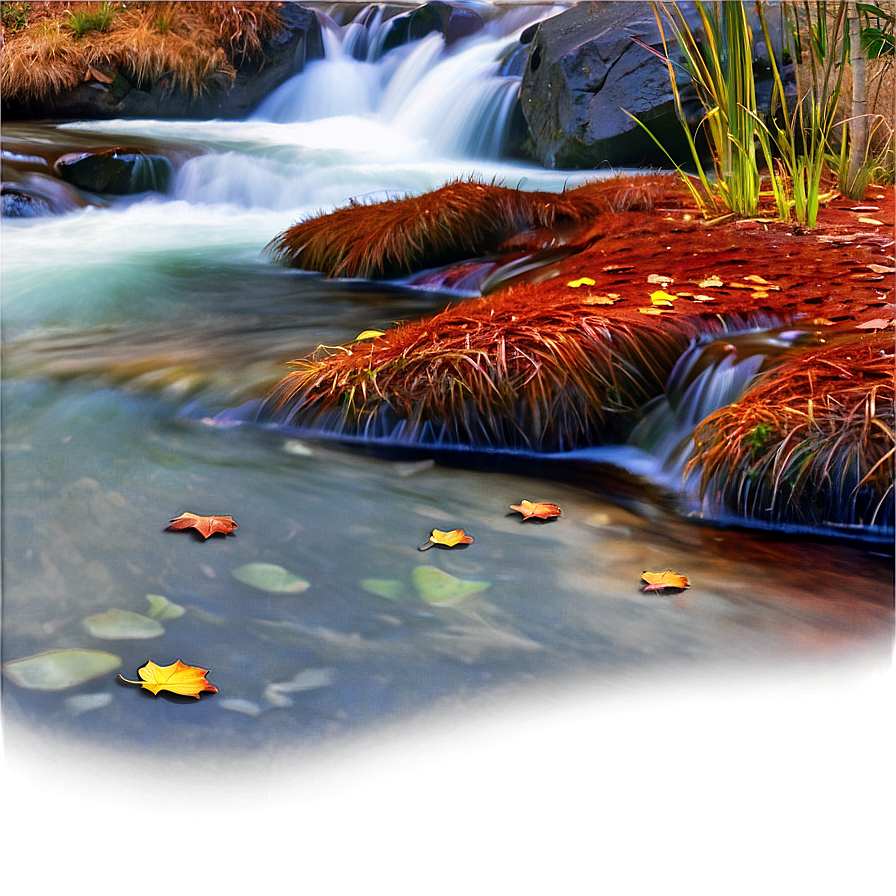 Sparkling Autumn Stream Png 64