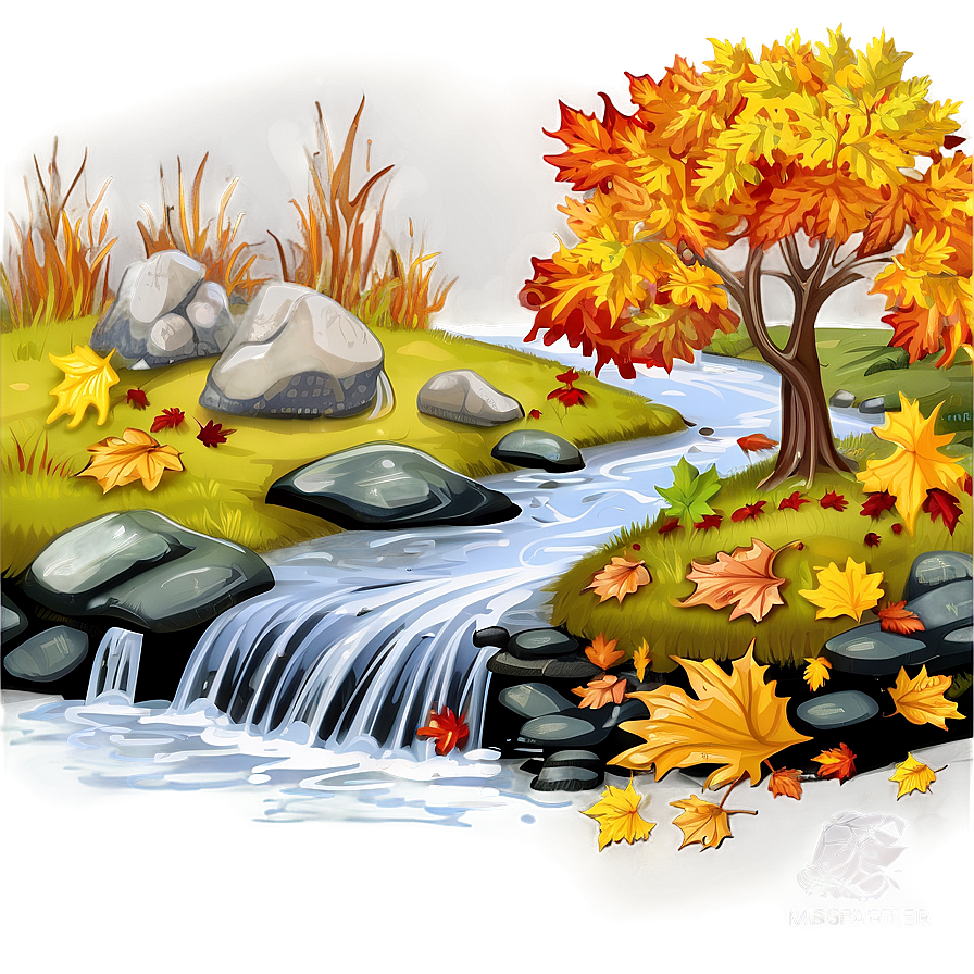 Sparkling Autumn Stream Png 95