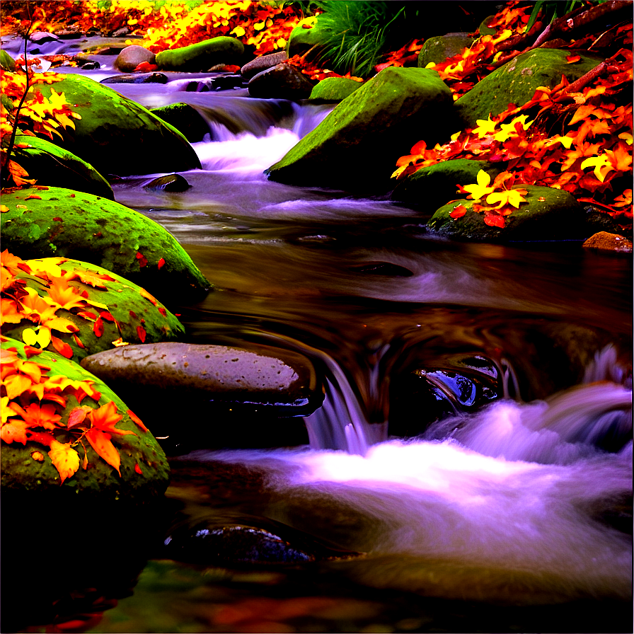 Sparkling Autumn Stream Png Owe