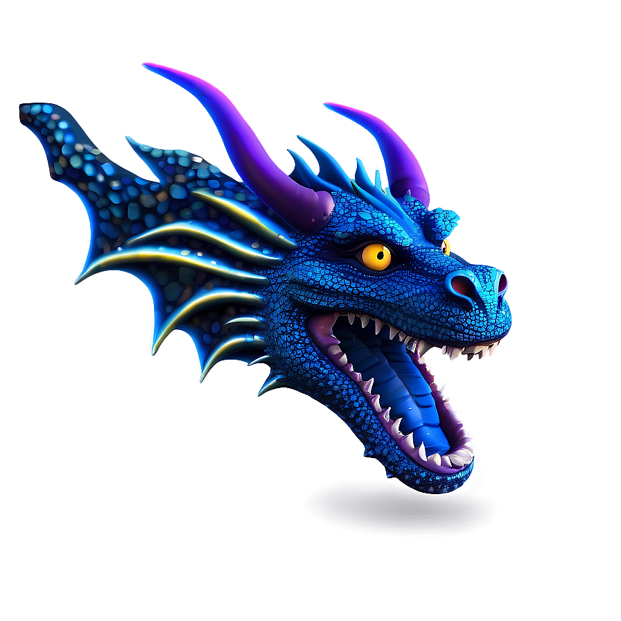 Sparkling Blue Dragon Png 06252024