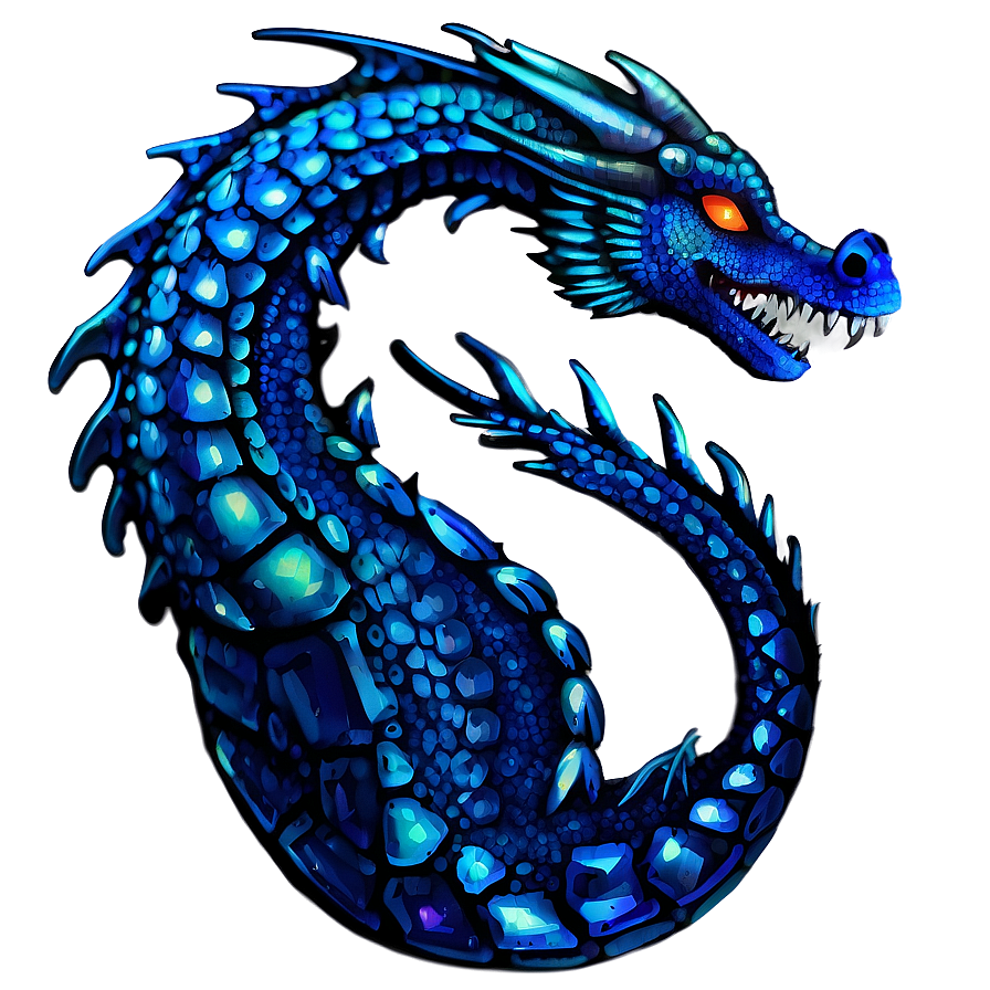 Sparkling Blue Dragon Png 15