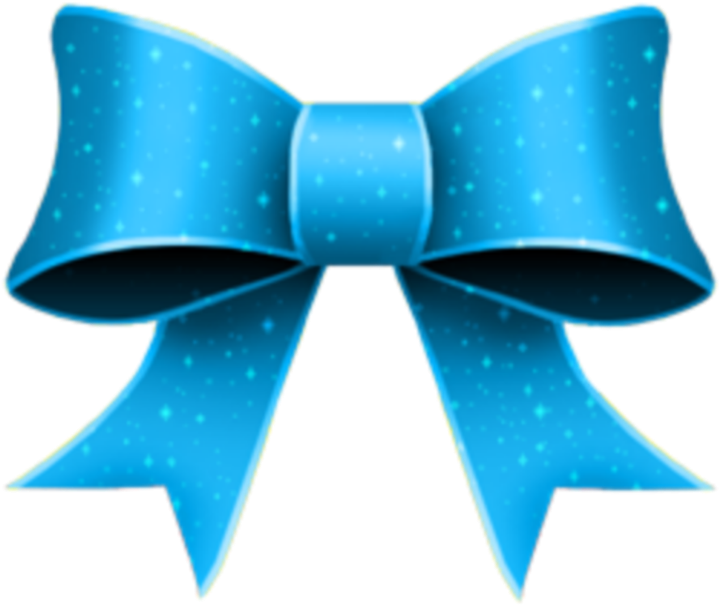 Sparkling Blue Ribbon Bow