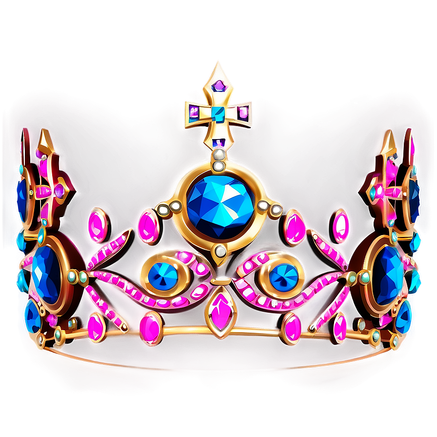 Sparkling Cartoon Crown Png Edv