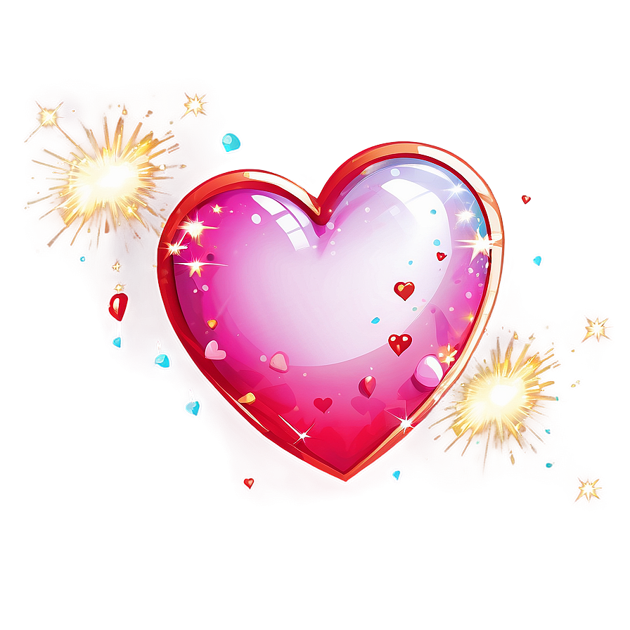 Sparkling Cartoon Heart Png 06132024