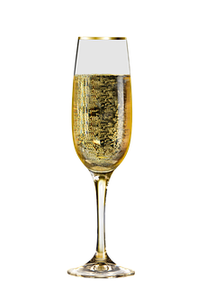 Sparkling Champagne Glass Black Background.jpg