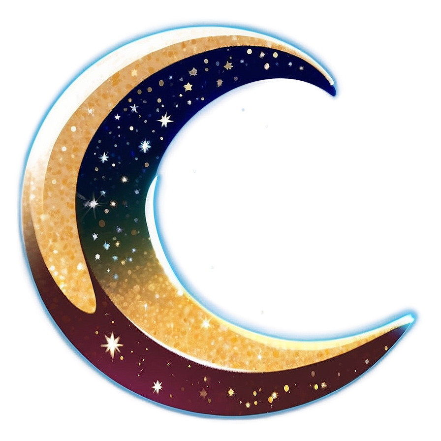 Sparkling Crescent Moon Png Evw62