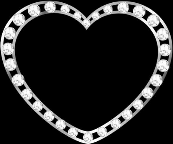 Sparkling Diamond Heart Outline