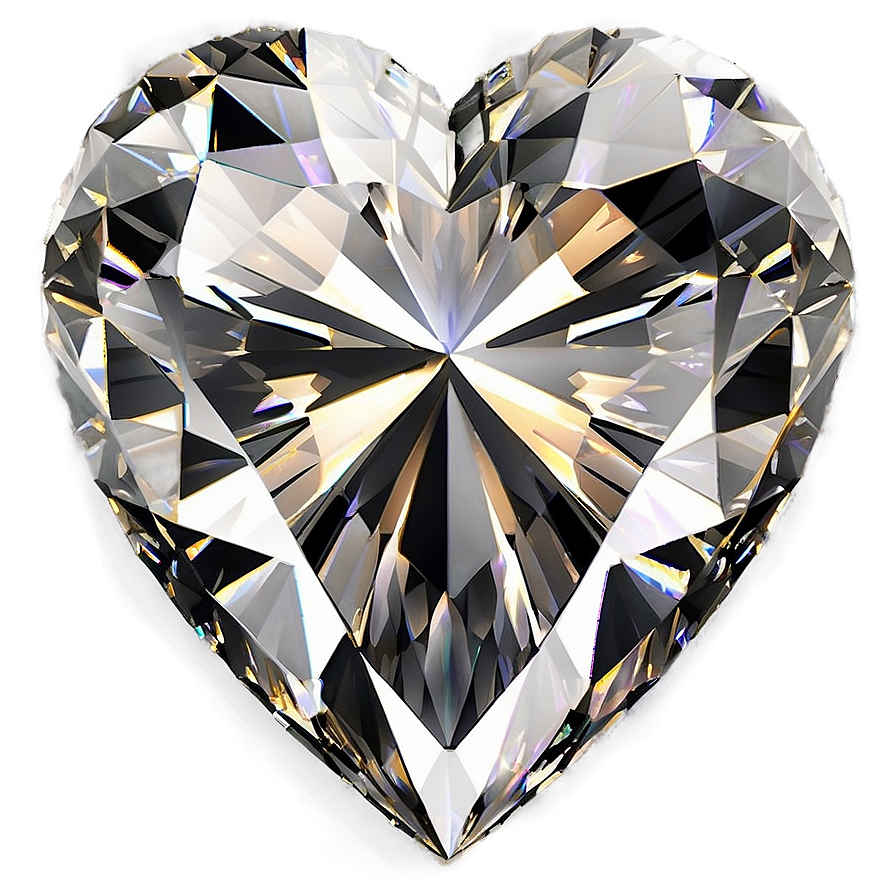 Sparkling Diamond Heart Png Hch