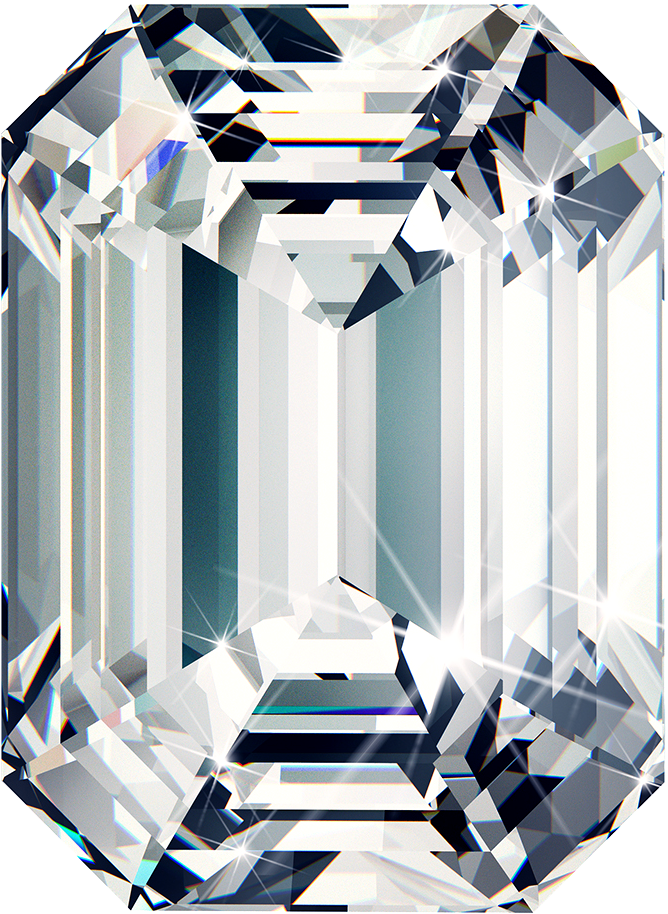 Sparkling Emerald Cut Gemstone