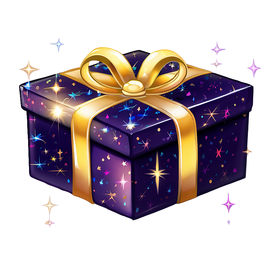 Sparkling Gift Box Png 12