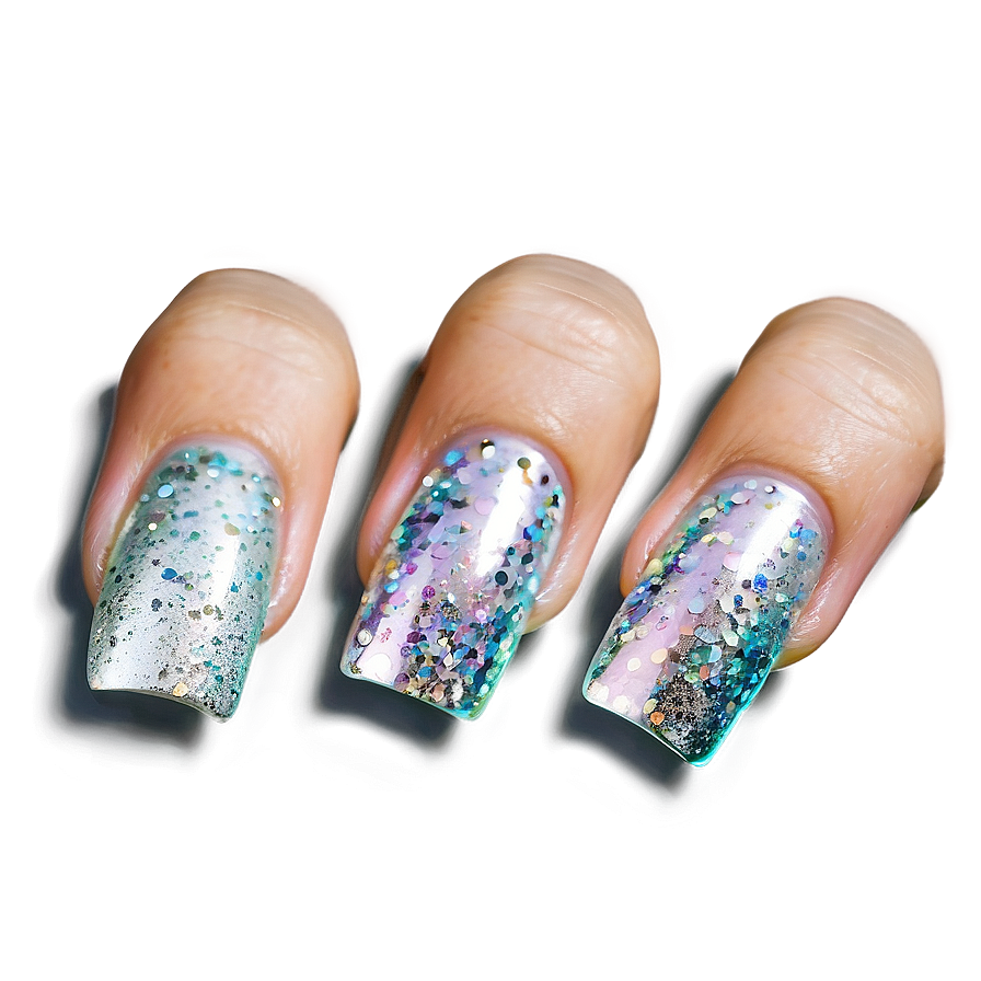 Sparkling Glitter Nail Trends Png Ikx