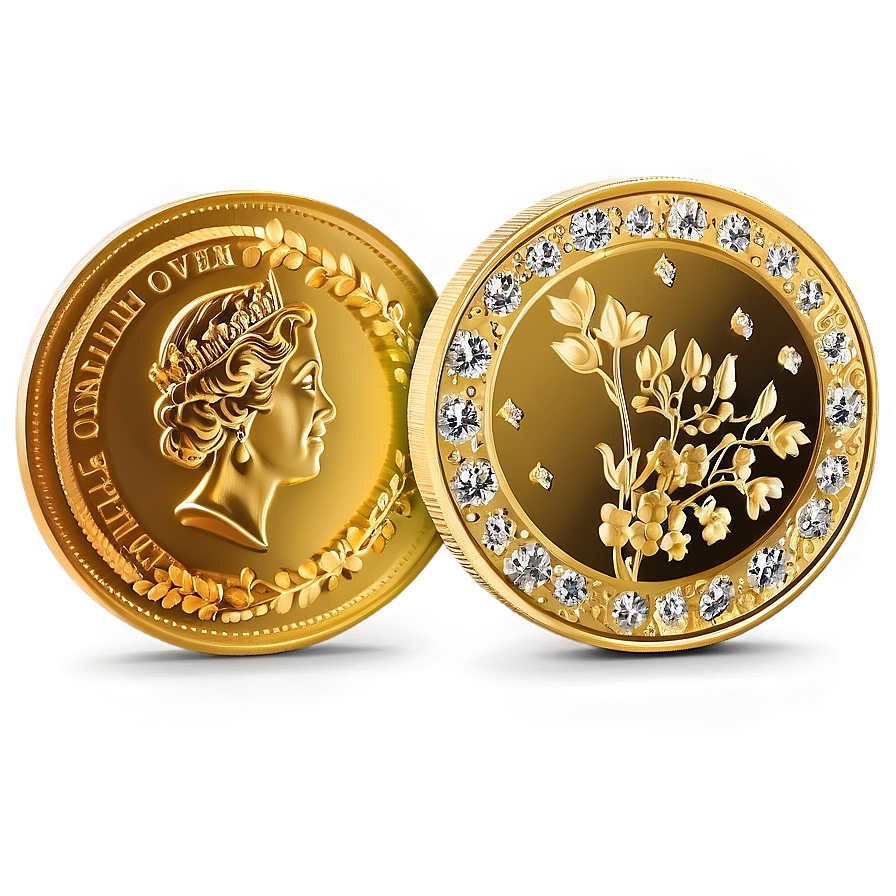 Sparkling Gold Coin Png 18