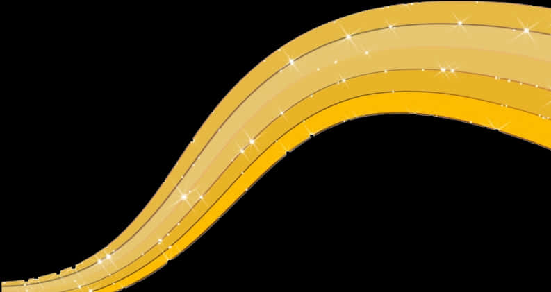 Sparkling Gold Curve Graphic