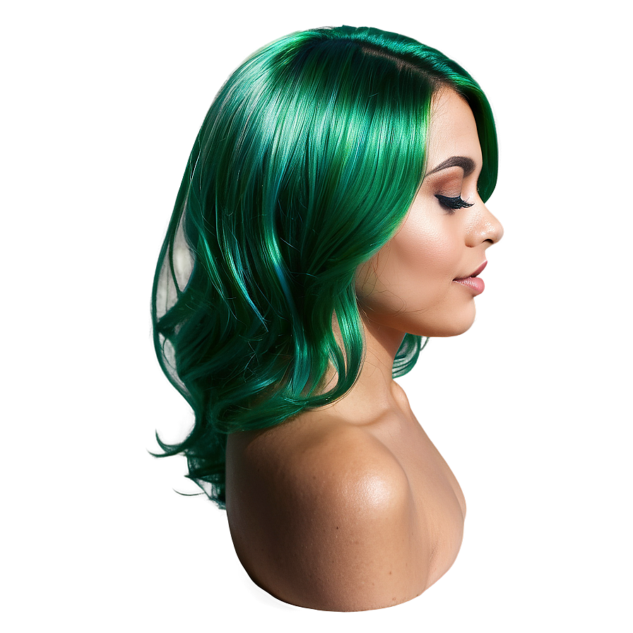 Sparkling Green Hair Glitter Png 72