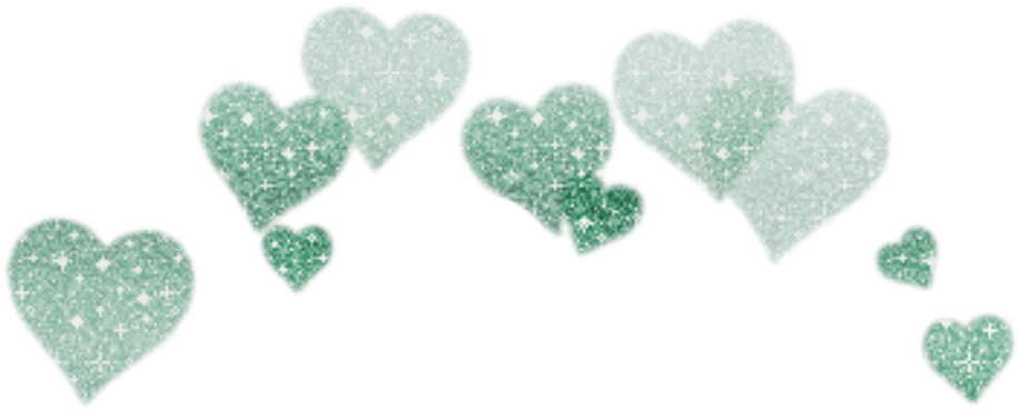 Sparkling Green Hearts Pattern