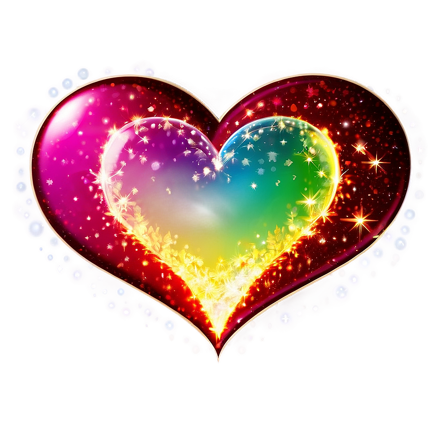 Sparkling Heart Clipart Effect Png Kal30